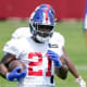 New York Giants safety Jabrill Peppers (21) participates in drills during the last day of mandatory minicamp at Quest Diagnostics Training Center on Thursday, June 10, 2021, in East Rutherford.